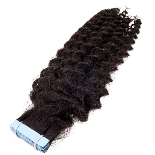 Afro Kinky Curly Tape-In Extensions - Arkeyia's Crown Xtensions