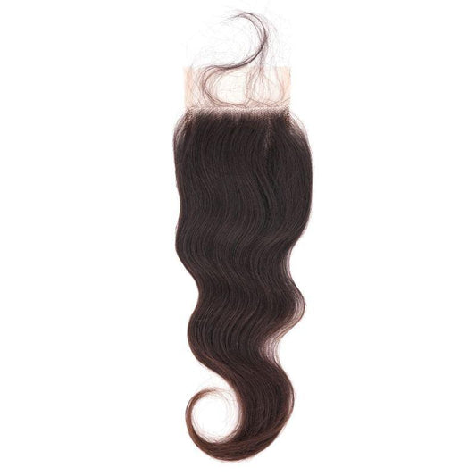 Raw Indian Wavy Transparent 5"x5" Closure - Arkeyia's Crown Xtensions